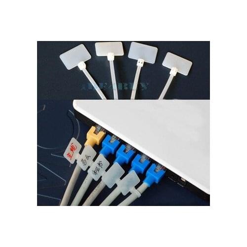 100% new multifunction 100 pcs / lot 100mm 4in nylon strap with plastic cable tag marking Shipping