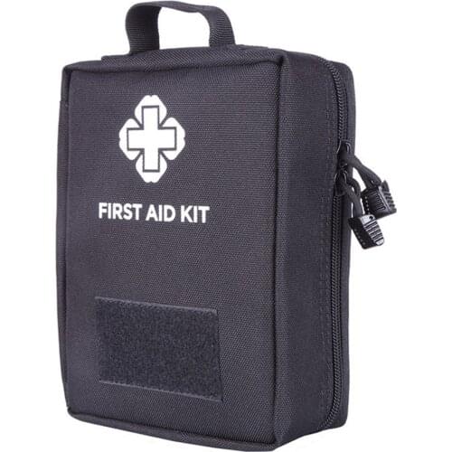 1000D Outdoor Water First Aid Kits Travel Oxford Cloth Tactical Waist Pack Camping Climbing Bag Black Emergency Case