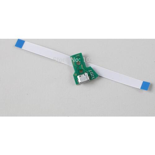 20sets/lot JDS-055 USB Charging Port Socket Board 12 pin flex ribbon cable with PCB Board micro USB For PS4 Controller