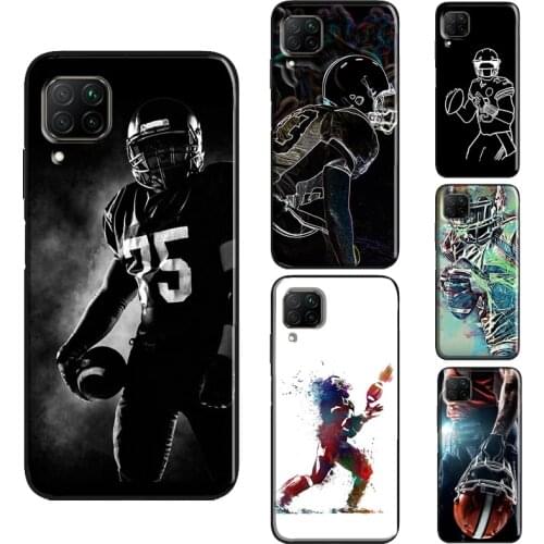 American football player sport Case For Huawei P40 Lite P30 P20 P Smart Z 2019 Nova 5T Honor 20 Pro 10i 8A 8X 9X Cover