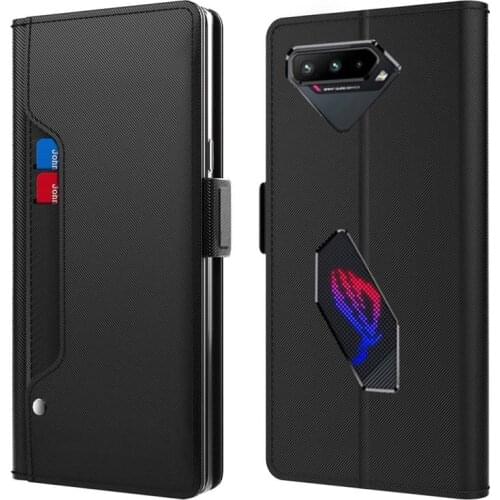 For Asus ROG Phone 5 Case Magnetic Leather Flip Stand Cover with Photo Mirror Credit Card Slot чехол For ROG Phone 5 DUX DUCIS