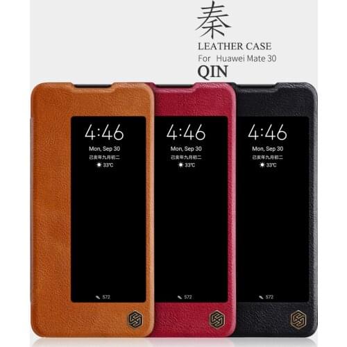 For Huawei Mate 30 Pro Flip Case NILLKIN Qin Series Luxury PU Leather Plastic Back Cover Case for Huawei Mate 30 Mate30