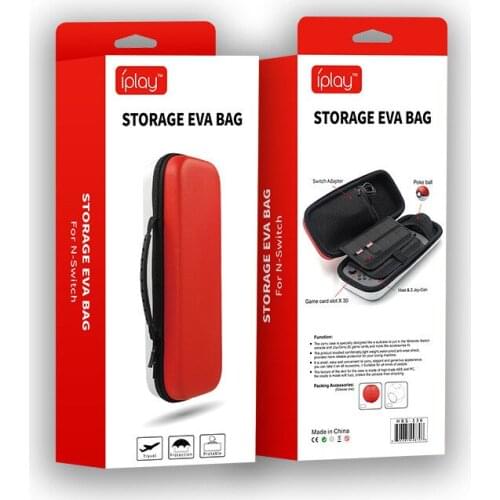 EVA Portable Storage Bag Cover Case with 30 Game Card Holder+1x Poke Ball Plus Transparent Shell for Nintend Switch NS Console