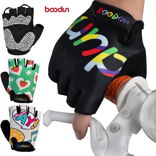 BOODUN Children Cycling Gloves Half Finger Bike Accessories for Outdoor Sport Bicycle Motorcycle Riding
