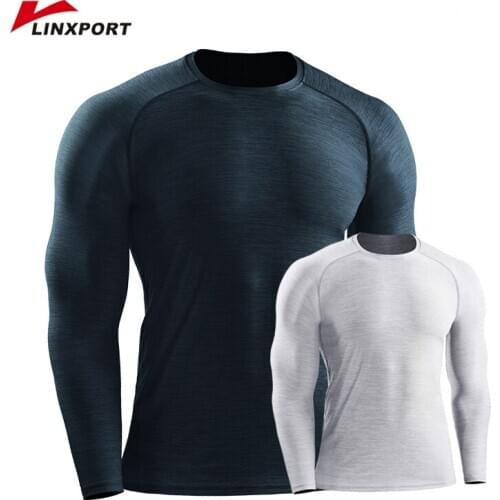 Running Shirt for Men Compression T Shirts Thermal Underwear Tights Skinny Sportswear Jogging Jerseys Quick Drying Gym Clothing