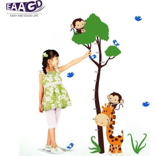 Height Measurement Kids Wall Decals Wall Stickers Removable Wall Stickers for Kids Nursery Bedroom Living Room