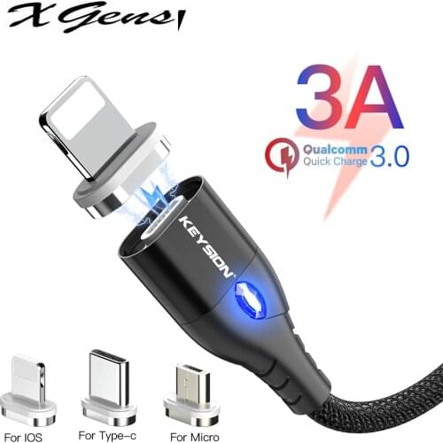 3A Magnetic Type C Cable For Redmi Note 8 7 Pro K20 Fast Charging Usb-C Magnet Charger Data Wire for Xiaomi Mi 9T 9T Pro