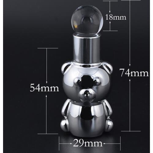 MUB - Mini Bear 8ml Travel Perfume Bottle,High Quality Empty UV Glass Essential Oil Bottles For Unisex