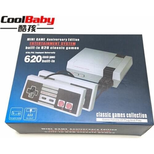 Newest Retro 8 Bit Classic Video Game Console Built-in 620 In 1 Games PAL&NTSC Family TV handheld game player Double Gamepads