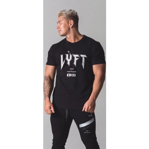 Lyft New Muscle Brothers Short Sleeve Men Loose Cotton Foreign Trade T-shirt Fashion European And American Foreign Trade Moistur