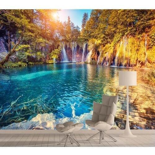 Photo Wallpaper 3d Contact Wall Paper Papers Home Decor Wallpapers for Living Room Waterfall TV Background 8d Mural Murals Rolls