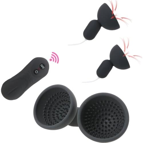 OLO Nipple Sucker Vibrator Breast Pump Nipple Massager Suction Cup Sex Toy for Woman Chest Enlargement 16 Speed G-spot Stimulate