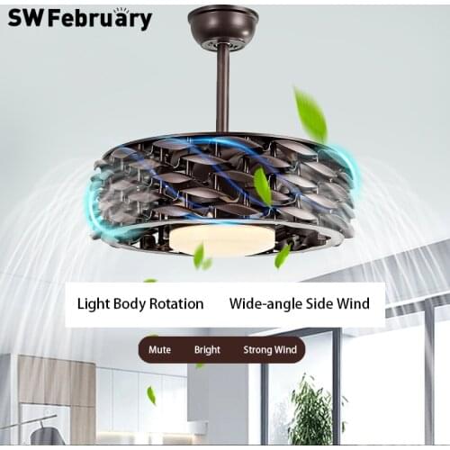 Leafless Ceiling Fan Light Invisible Fan Light Nordic Living Room Restaurant Bedroom Simple Ceiling LED Fan Chandelier