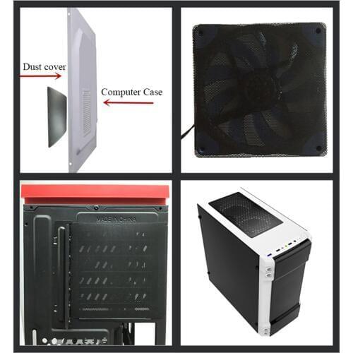 50x50cm PVC Black Dust Covers For Desktop Gaming Case ATX MATX ITX Computer PC Case Dustproof Covers PC Fan Cooling Filter Cover