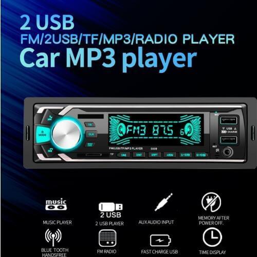 Radio Car Autoradio 1 Din Bluetooth SD MP3 Player Coche Radios Estereo Poste Para Auto Audio Stereo Carro 2 DOUBLE USB