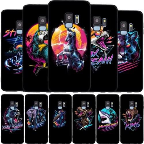 Cool cute animals Black Silicone Phone Case For Samsung S21 S20 A11 S10 S10E S9 S8 Plus Lite Note10 Note20 Ultra TPU Cover