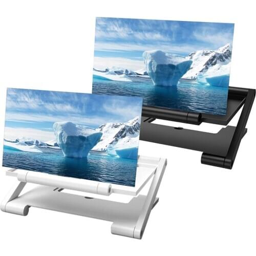 3D Phone Screen Magnifier Stereoscopic Video Amplifying Desktop Cellphone Projector Foldable Bracket Mobile Phone Tablet Holder