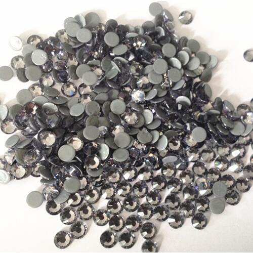 Ss20 black diamond rhinestone hot fix crystal for clothing .1440 pcs each lot /pederia de cristal free shipping