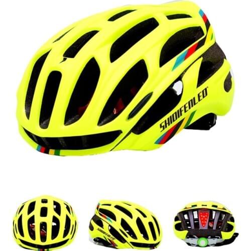 High-density EPS Cycling Helmet Lights Size M/L Men Women Mountain Road Bike Helmet 2020 LED Racing Bicycle Integrally-molded CN