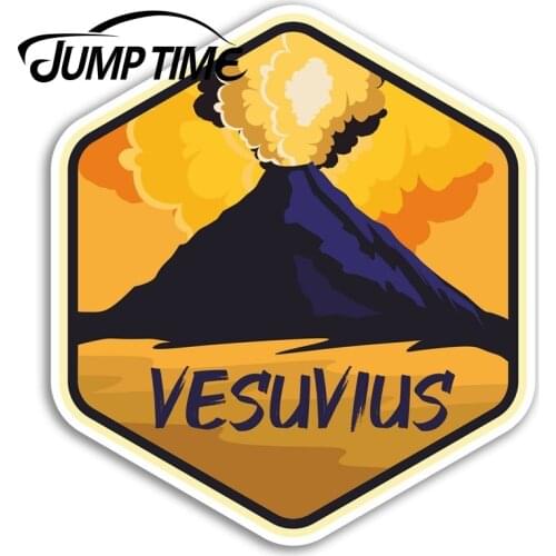 Jump Time for Vesuvius Vinyl Stickers Italy Volcano Sticker Laptop Luggage Decal Rear Windshield Waterproof Car Accessories