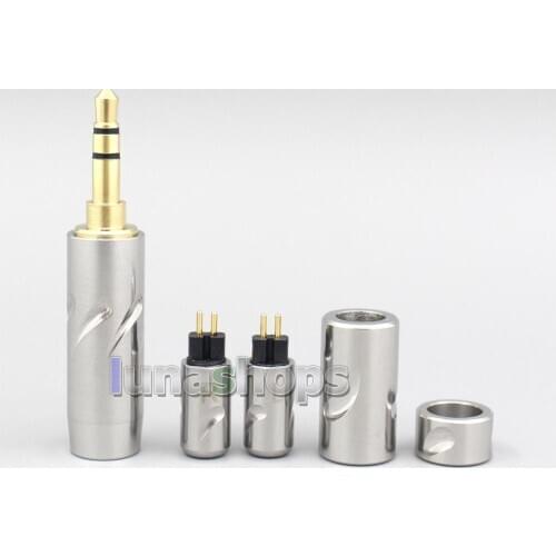 LN007061 High Quality Stainless Steel 3.5mm 2.5mm 4.4mm + Splitter + Slider + 0.78mm Pins Kits Male Custom DIY Adapter Plugs