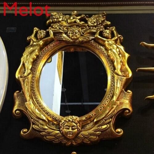 European High-End Luxury Household Hotel Wall Hanging Mirror Modern Bathroom Waterproof Makeup Mirror Decorative Picture Frame