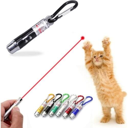 Funny Cat Chaser Toys Mini Flashlight Laser LED Pen Light Cat Light Pointers Outdoor Dangerous Survival Color Random
