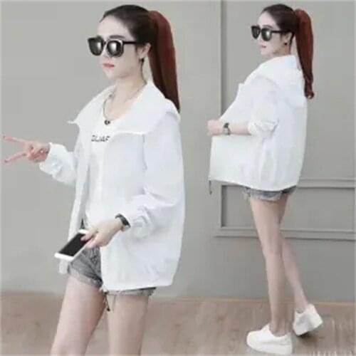 Sun Protection Clothing Women Large Size Anti-Ultraviolet 2021 Female Spring Autumn Summer New Loose Style Korean Thin Coat A134