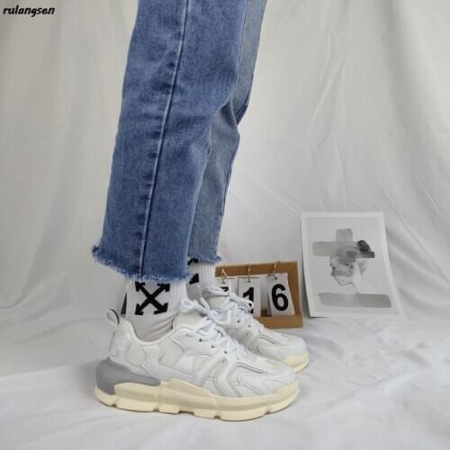 New Ins Net Red Sneakers Korean Version Of The Tide Ulzzang Thick-Soled Daddy Shoes Female Mesh Breathable Student Casual Shoes