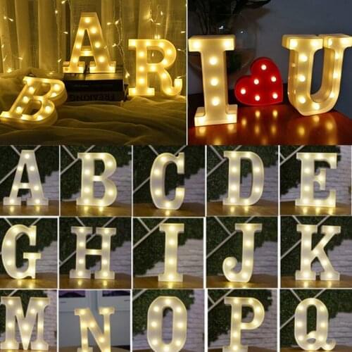 1pc LED Night Lamp 26 Letter 0-9 Digital LED Light Battery Powered Wedding Birthday Party Lamp Night Light Xmas Home Decorations