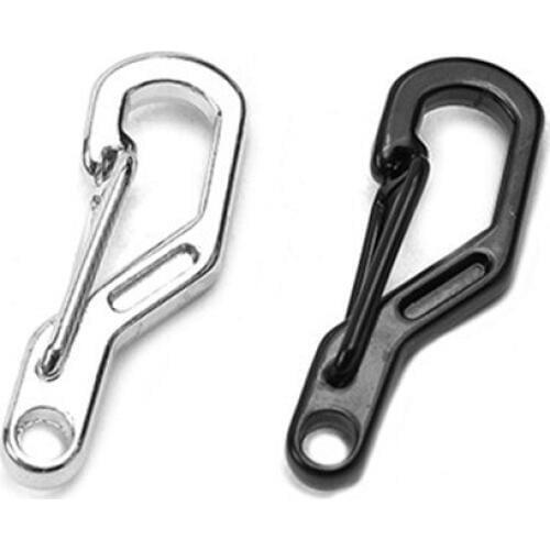 10PCS Portable Light Mini Hang Buckle Fast Hook Keychain Key Chain Ring Mountaineering Buckle Carabiner Accessories EDC Tool
