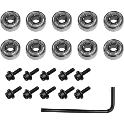 10Pcs Router Bits Top Mounted Ball Bearings Guide for Router Bit Bearing Repairing Replacement Accessory Kit