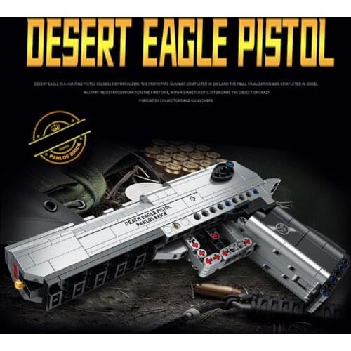 Military Weapons Building Blocks 306Pcs Desert Eagle Kids Educational Toys Guns Accessories Parts Bricks Toy Gifts for Children