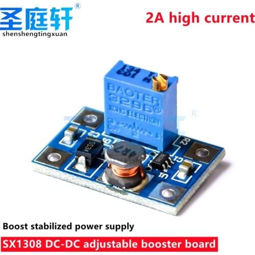 5 pcs SX1308 DC-DC adjustable boost regulator power supply module high current 2A boost power supply board
