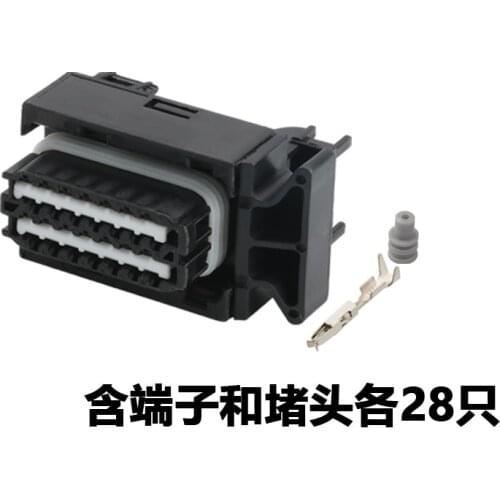 50 Sets 28 Pin Automotive ECU Wire Harness Socket Auto Computer Welding Plate ECU Female Connectors Control DJ7281A-1.5-21