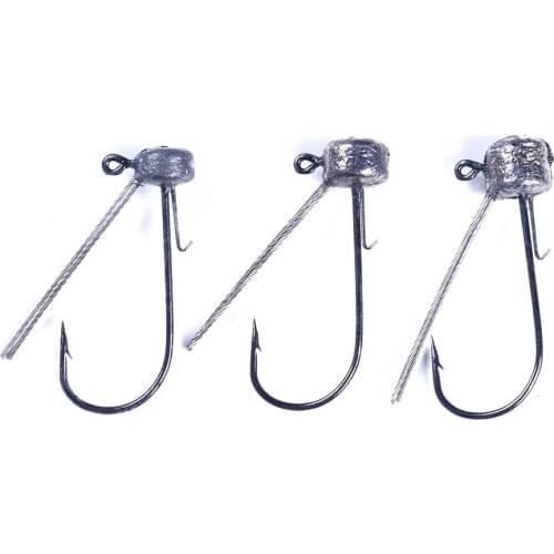 6pcs 3.5g 5.6g 6.5g Jig Head Hook Bait Fishing Hook For Soft Lure Fishing Tackle fishing tackle accessorie