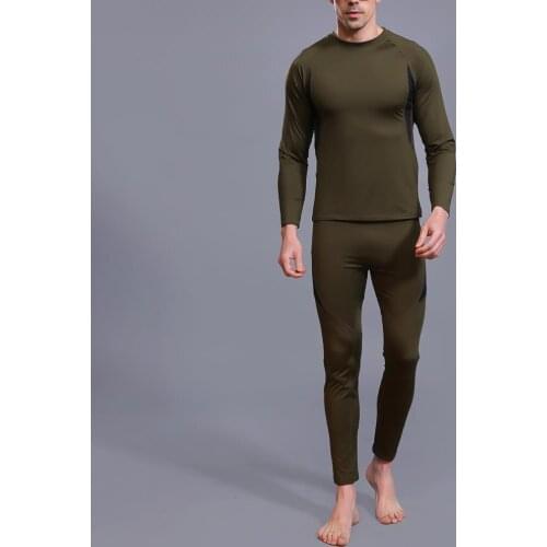 65% Dropshipping!2021 New Fashion Unisex Winter Long Sleeve Blouse Top Pants Quick Drying Thermal Underwear Set