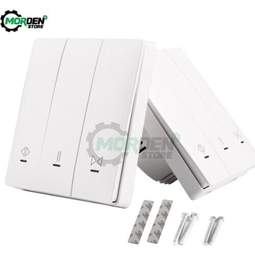 AC85-250V Smart Life WiFi Curtain Blind Switch for Roller Shutter Electric AC Motor Wifi Control + 433MHZ Remote Control