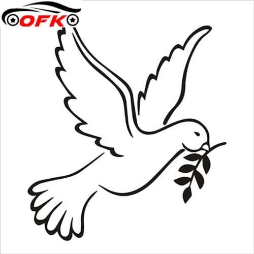 Car Stickers Decor Motorcycle Decals Dove Decorative Accessories Creative Sunscreen Waterproof PVC,15cm*13cm