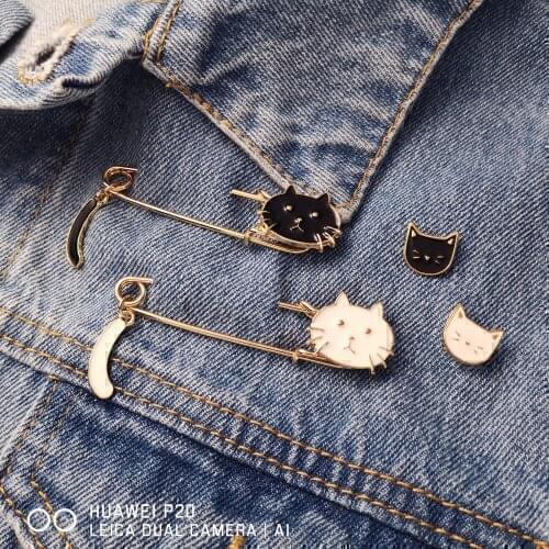 New Arrival Cute Alloy Paint Cat Brooch Unisex Women And Men Brooch Pin Animal Design Fashion Jewelry