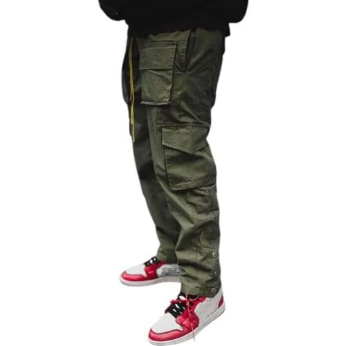 Cargo Pants Men 2021 Hip Hop Streetwear Cargo Pants Multi-Pocket Skin Friendly Polyester Men Lightweight Sweatpants Men Pants