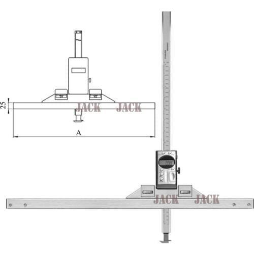0-300mm Digital Depth Gauge with Ajustable Extension Base/ Ajustable Extension Base Digital Depth Caliper