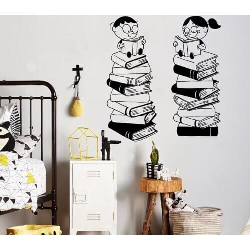 Classroom Book Wall Decal Vinyl Sticker Library School Classroom Art Living Room Bedroom Child Decor Mural Home Decoration