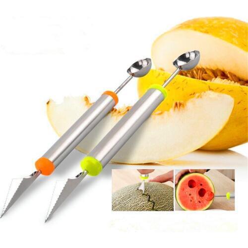 Creative Fruit Spoon Cutter Fruit Vegetable Carving Knife Chisel Chef Kit Digging Spoon Melon Baller Kitchen Tools Free Shipping
