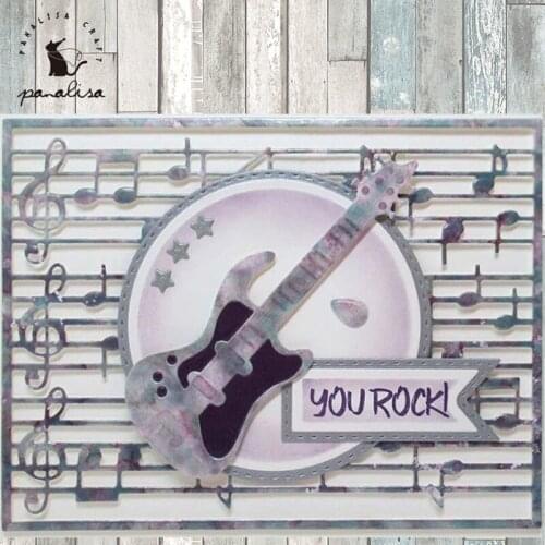 Panalisacraft Music score Background Frame Metal Cutting Dies And Stamps cut die scrapbooking Album Paper Card Craft Embossing