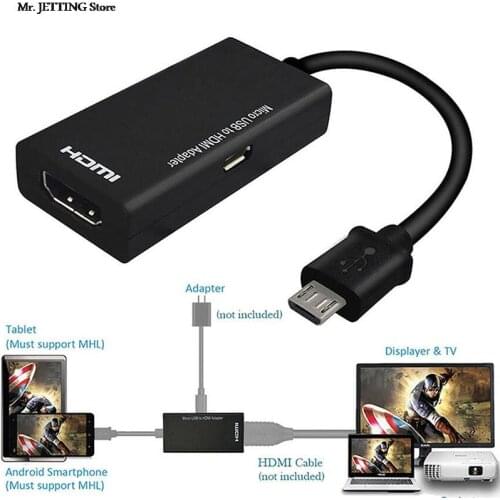 Micro USB 2.0 MHL To HDMI-compatible Cable HD 1080P For Android For Samsung/HTC/LG Android Converter Mini Mirco USB Adapter