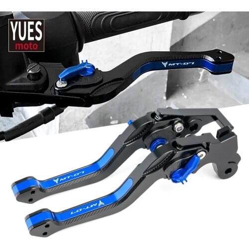 Motorcycle Accessories Short CNC Adjustable Brake Clutch Levers 3D Rhombus New Levers For Yamaha MT07 FZ07 MT 07 2019 2020 2021