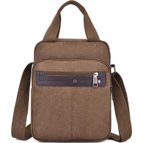 Man Canvas Crossbody Bags Messenger Bag Casual Zipper Pocket Handbag Fashion Tote Travel Male Shoulder Bag