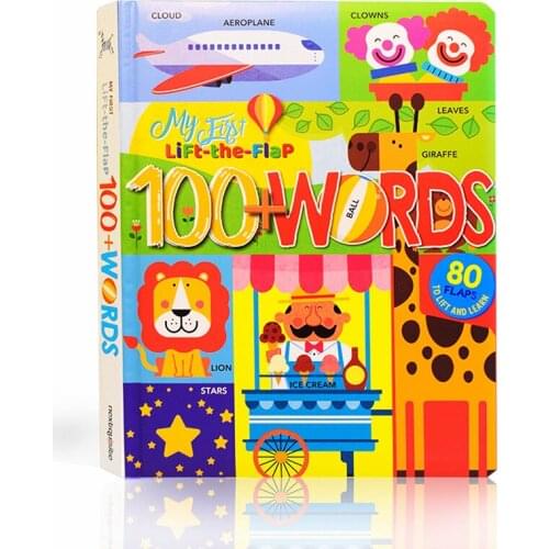 My First Lift the Flap 100 WORDS English Educational 3D Flap Picture Books Baby Children Reading Book