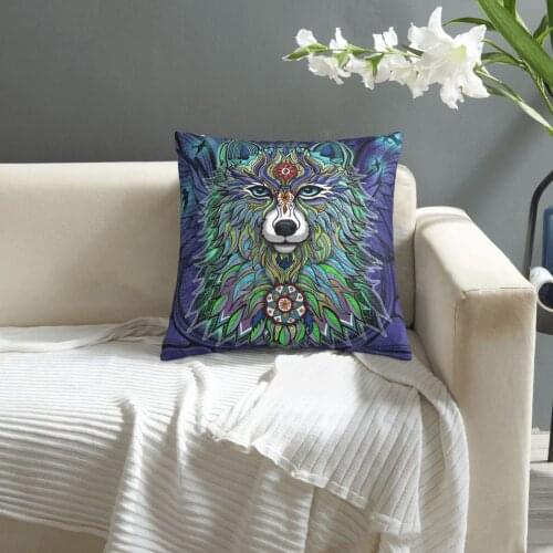 Wolf pillowcase printed cushion cover sofa waist pillow pillow cover
